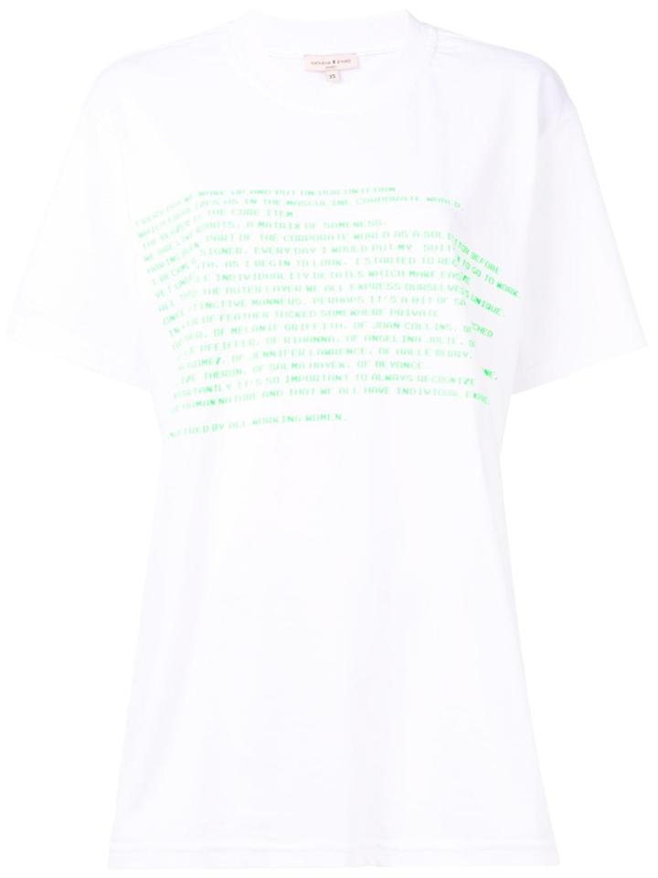 Natasha Zinko Oversized Printed T-shirt - White