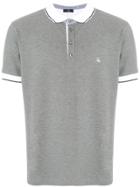 Fay Contrast Trim Polo Shirt - Grey