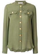 Pierre Balmain Mandarin Collar Shirt - Green