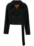 Colville Cropped Trench Coat - Black
