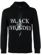 Neil Barrett Black Thunder Hoodie, Men's, Size: Large, Lyocell/cotton/viscose/polyurethane