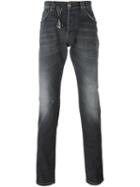 Philipp Plein Straight Leg Jeans, Men's, Size: 32, Grey, Cotton/spandex/elastane/polyester