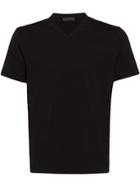 Prada Stretch V-neck T-shirt - Black
