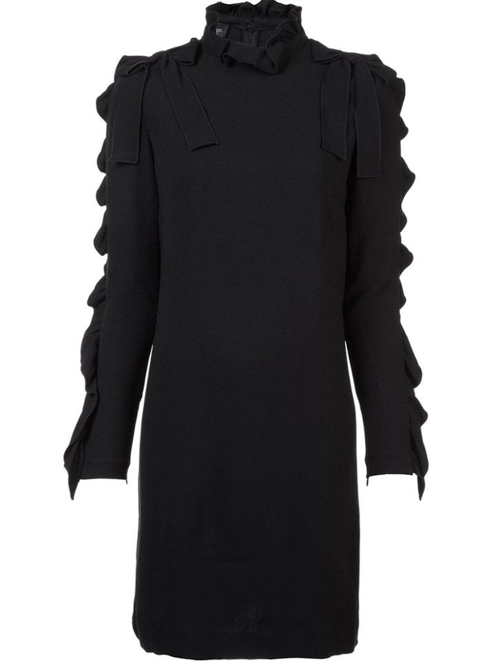 Giambattista Valli Long-sleeve Ruffle Dress - Black