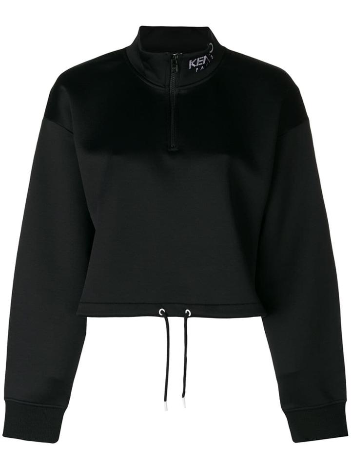 Kenzo Cropped Scuba Sweatshirt - Black