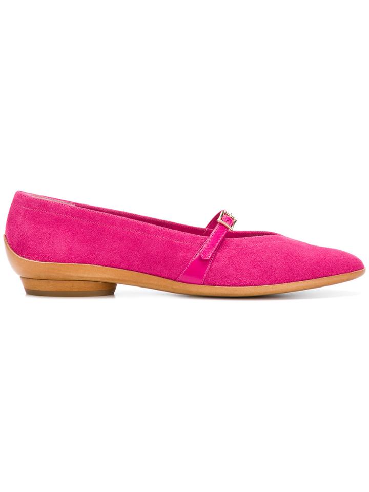 Salvatore Ferragamo Low Heel Ballerinas - Pink & Purple