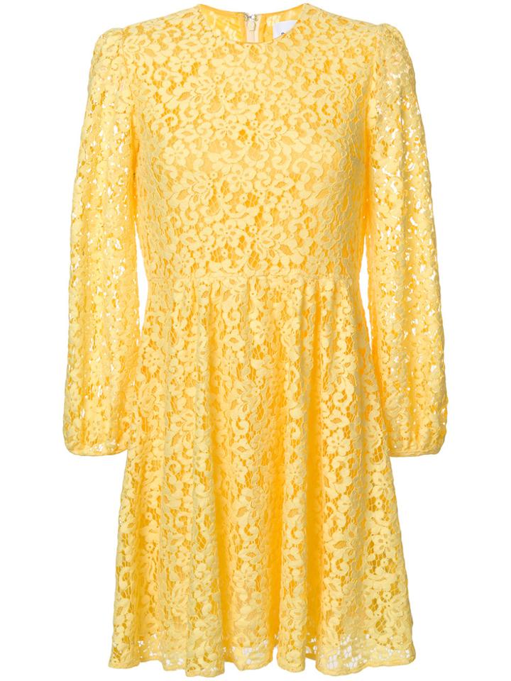 Dondup Floral Lace Dress - Yellow & Orange
