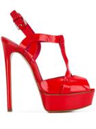 Casadei Platform Sole Sandals - Red