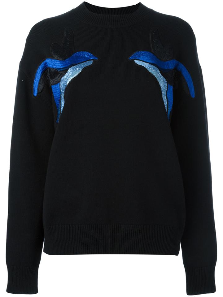 Victoria Victoria Beckham Birds Embroidery Jumper - Black