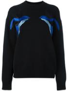 Victoria Victoria Beckham Birds Embroidery Jumper - Black