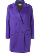Alberto Biani Double Breasted Short Coat, Women's, Size: 38, Pink/purple, Viscose/virgin Wool