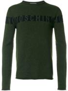 Moschino Knitted Logo Sweater - Green