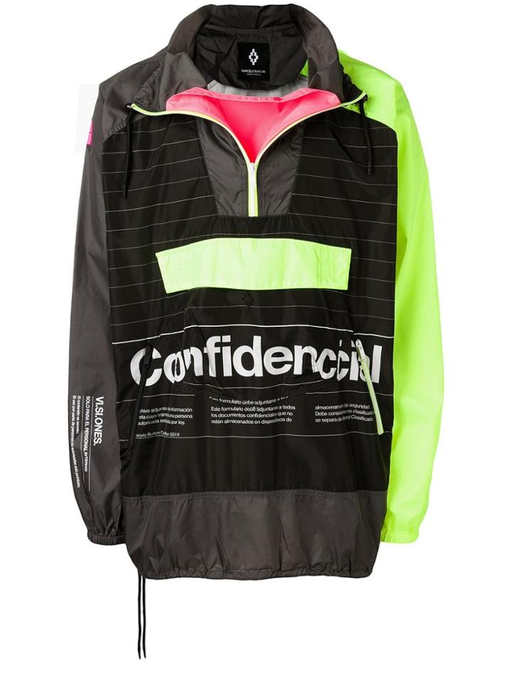 Marcelo Burlon County Of Milan Lettering Windbreaker - Black