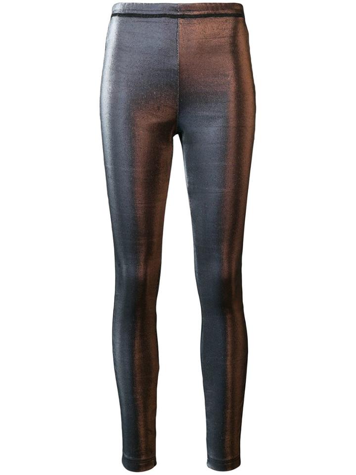 Jean Paul Gaultier Vintage 1993 Shine Effect Leggings - Blue