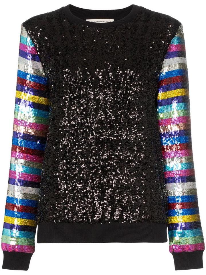 Mary Katrantzou Magpie Sequin-embellished Sweater - Black