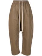 Rick Owens Dropped Crotch Trousers - Brown