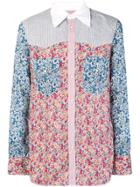 Dsquared2 Patch-work Fitted Shirt - Blue