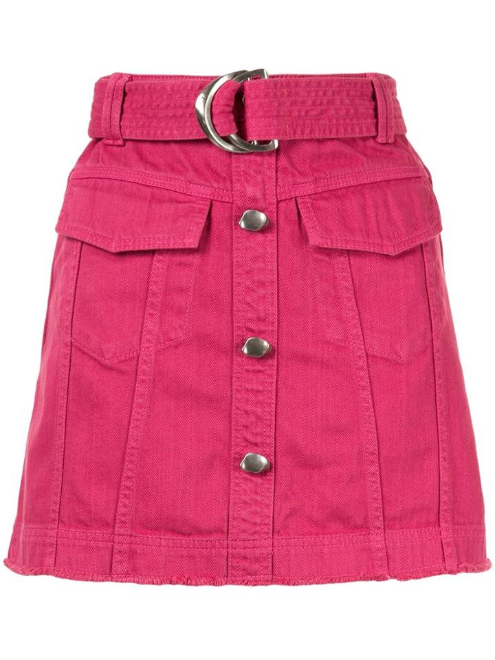 Aje Arlow Denim Mini Skirt - Pink
