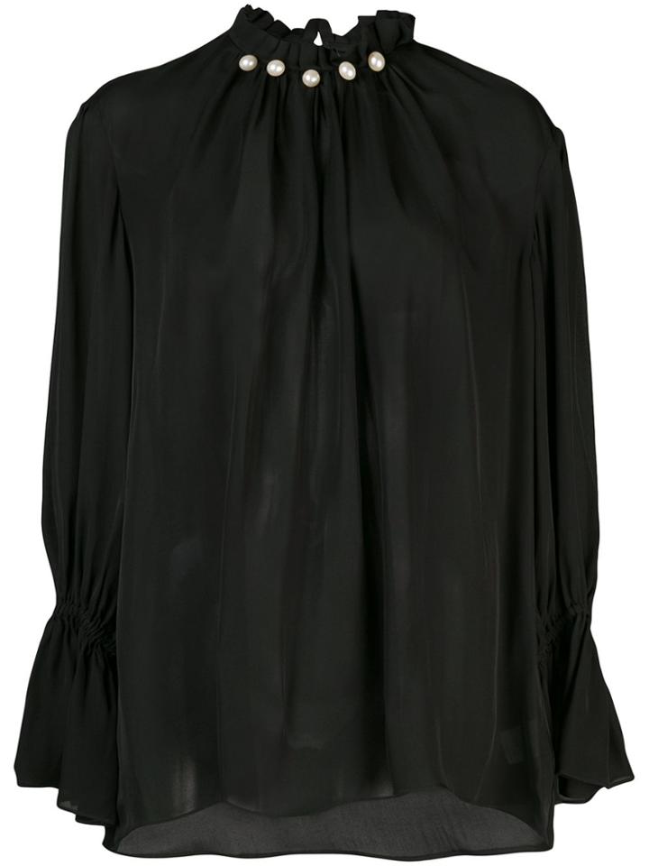 Sachin & Babi Emilia Pearl-embellished Blouse - Black