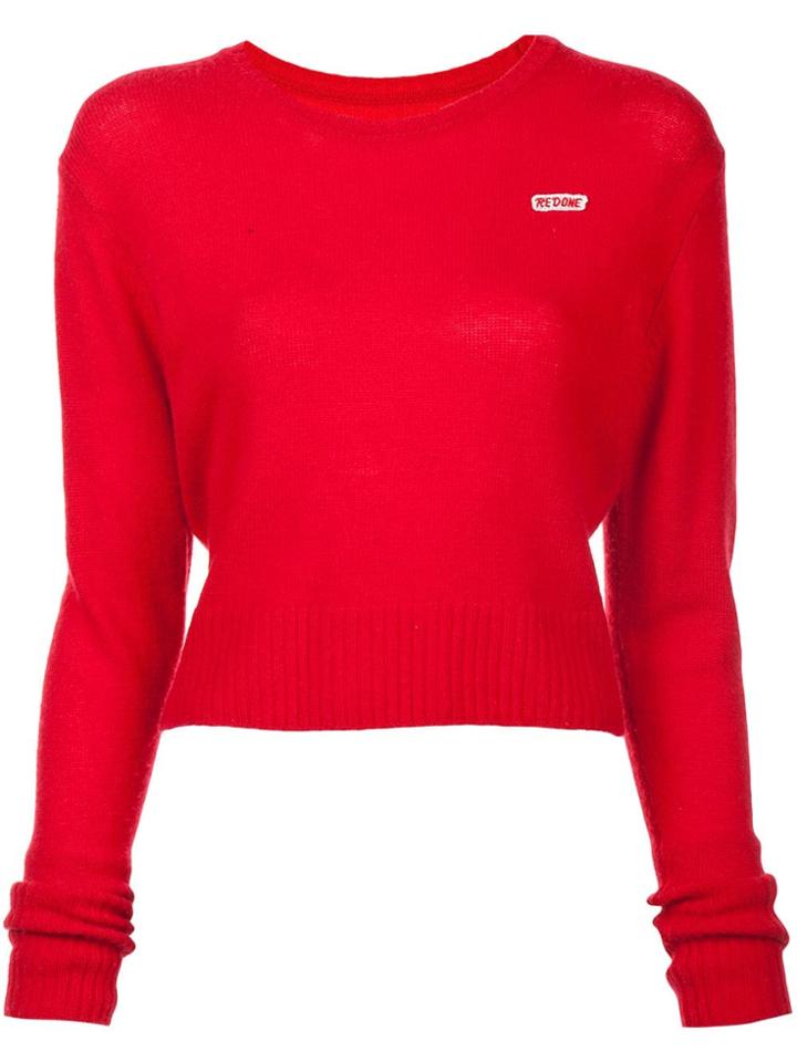 Re/done 50's Crewneck Jumper - Red