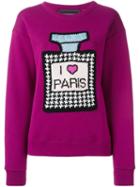 Michaela Buerger 'i Love Paris' Jumper, Women's, Size: Xs, Pink/purple, Cotton/polyester/merino