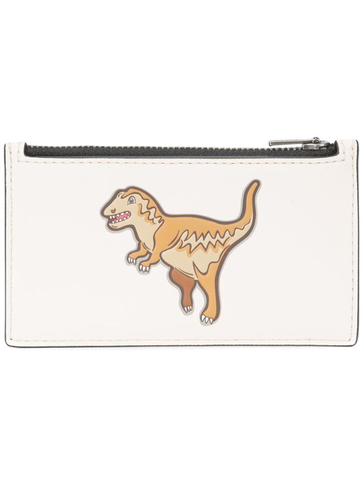 Coach Mascot Zip Card Case - White