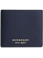 Burberry Trench Leather International Bifold Wallet - Blue
