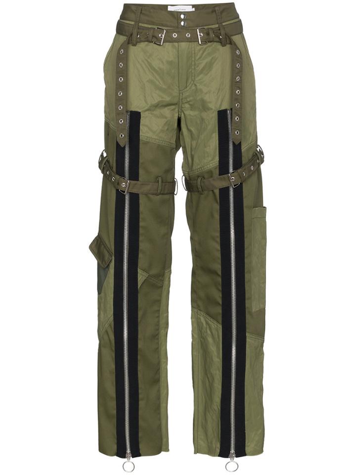 Marques'almeida Oversized Zipped Wide-leg Trousers - Green