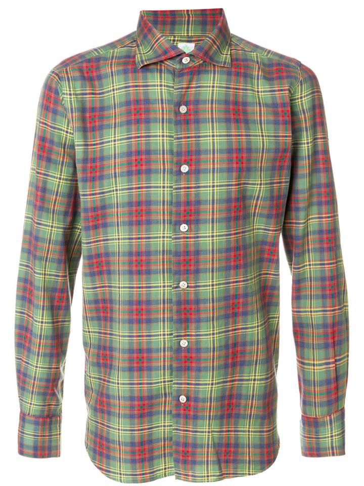 Finamore 1925 Napoli Plaid Shirt - Green