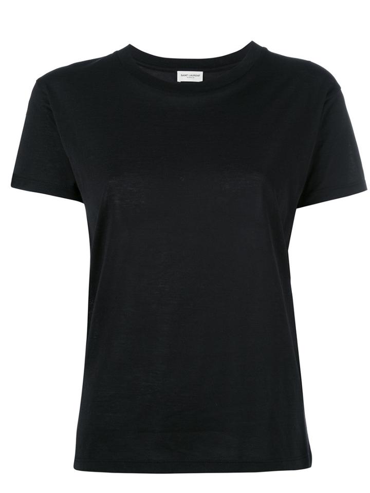 Saint Laurent - Classic Cut T-shirt - Women - Cotton - M, Black, Cotton