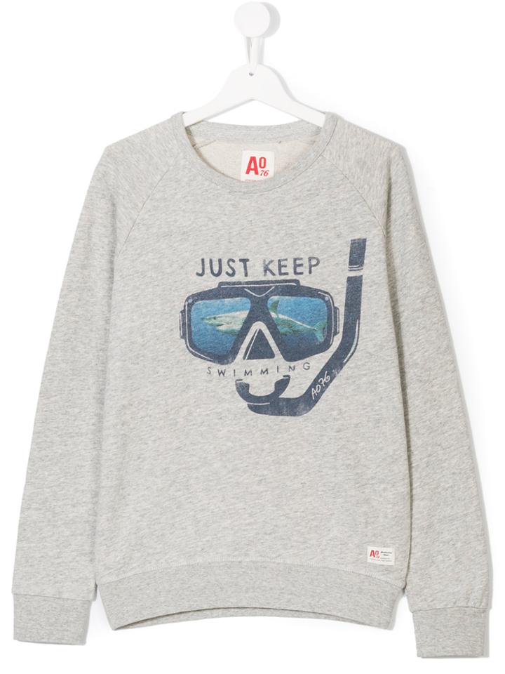 American Outfitters Kids Just Keep Swimming Sweatshirt - Grey