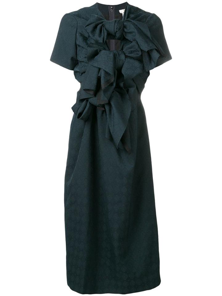 Comme Des Garçons Bow Midi Dress - Blue