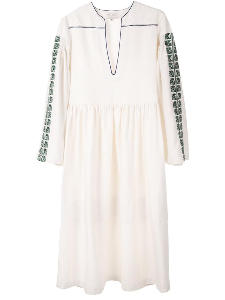 Zeus+dione Tunic Style Draped Dress - White