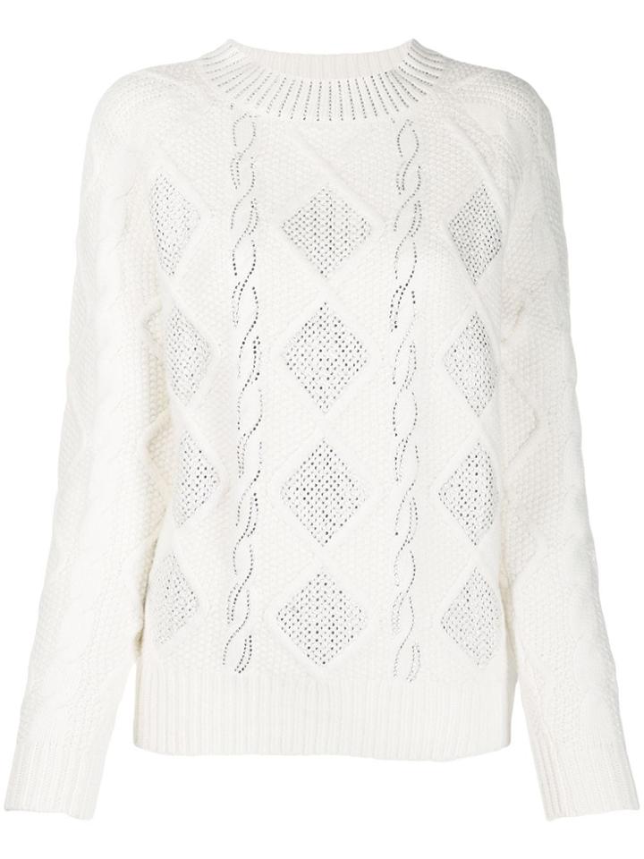 Ermanno Ermanno Rhinestone Detail Jumper - White