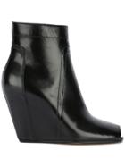 Rick Owens Open-toe Wedge Ankle Boots - Black