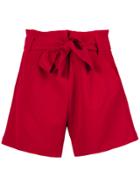 Olympiah High Waisted Shorts - Red