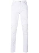Amiri - Skinny Jeans - Men - Cotton/leather/spandex/elastane/tencel - 33, White, Cotton/leather/spandex/elastane/tencel