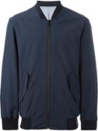 E. Tautz Bomber Jacket, Men's, Size: Large, Blue, Nylon/wool
