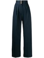 Chanel Pre-owned 1980s Straight-leg Trousers - Blue