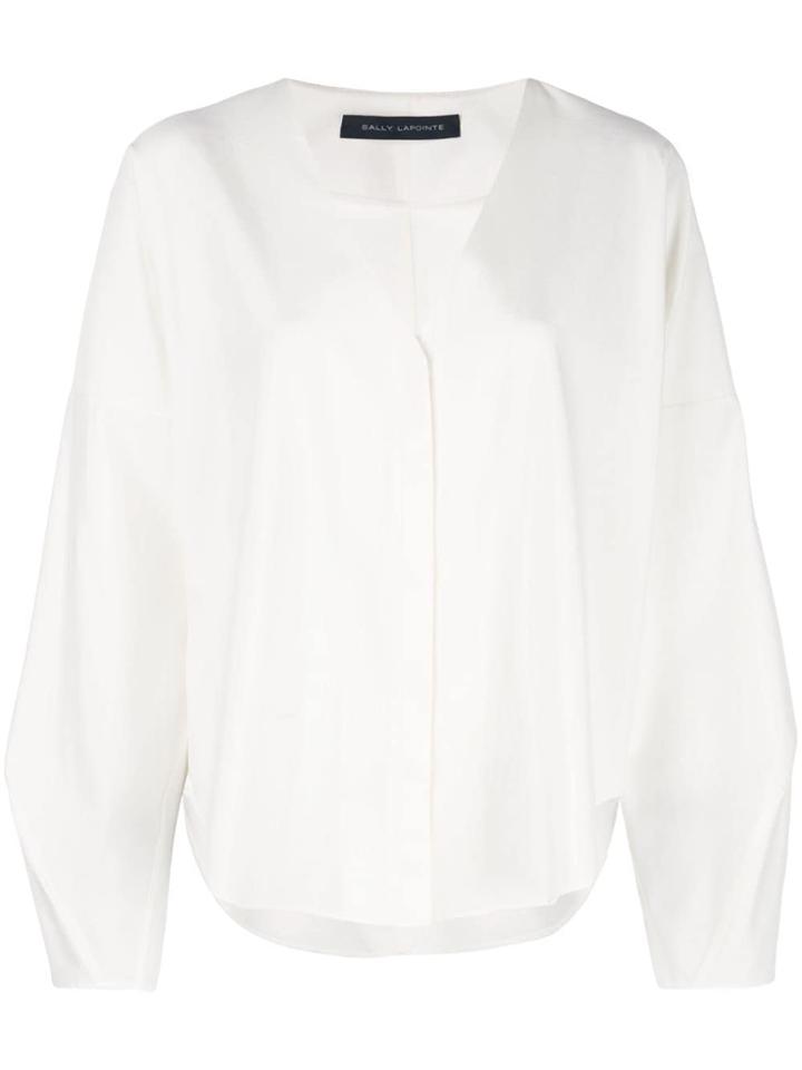Sally Lapointe Wrap Blouse - White