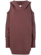 Faith Connexion Cold Shoulder Hoodie - Brown