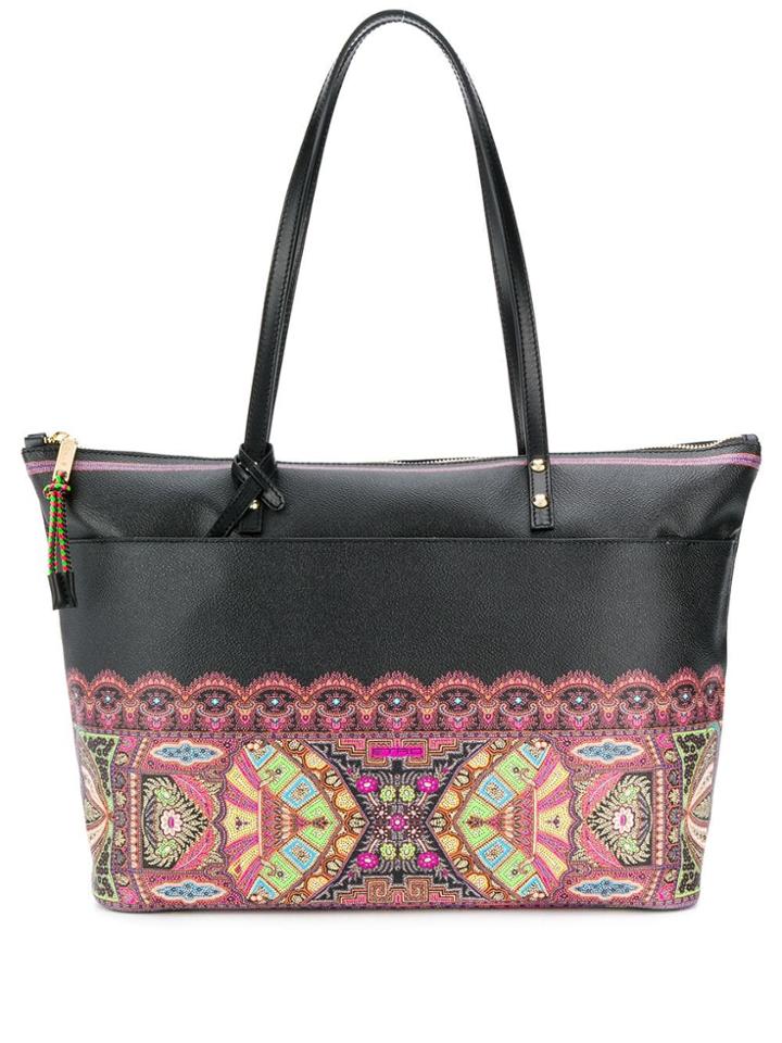 Etro Bohemian Print Tote - Black