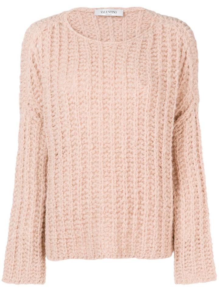 Valentino Boat Neck Jumper - Nude & Neutrals