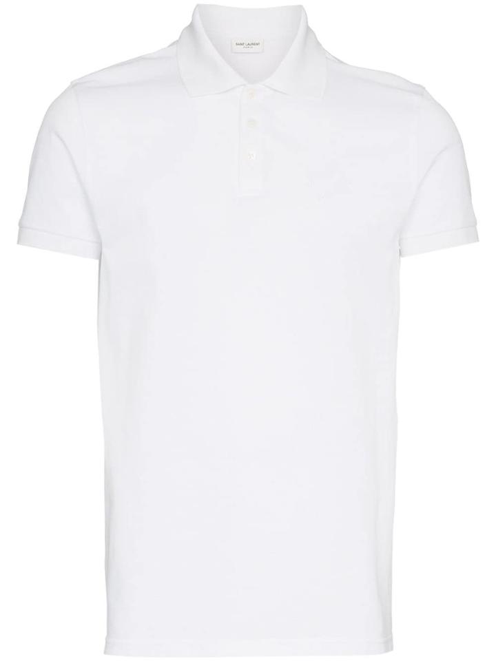 Saint Laurent Slp Polo Whte - White