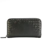 Bottega Veneta Coffee Bordeaux Nappa Zip-around Wallet - Metallic