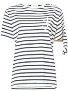 Jw Anderson Oversized Stripe T-shirt - White