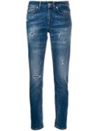 Dondup Distressed Effect Slim Fit Jeans - Blue