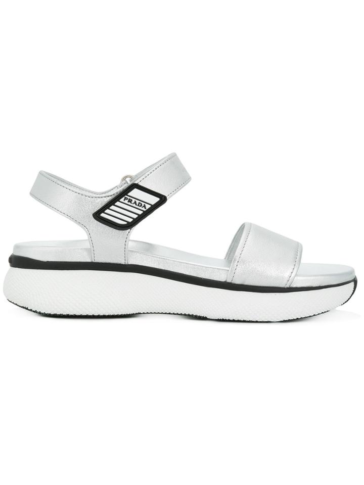 Prada Open-toe Sandals - Metallic