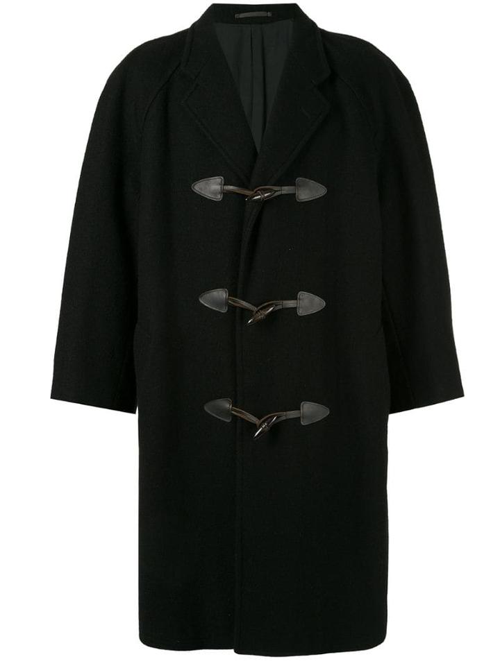 Comme Des Garçons Pre-owned Mid-length Peacoat - Black