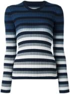 Maison Margiela Striped Ombré Knitted Jumper, Women's, Size: Medium, Cotton
